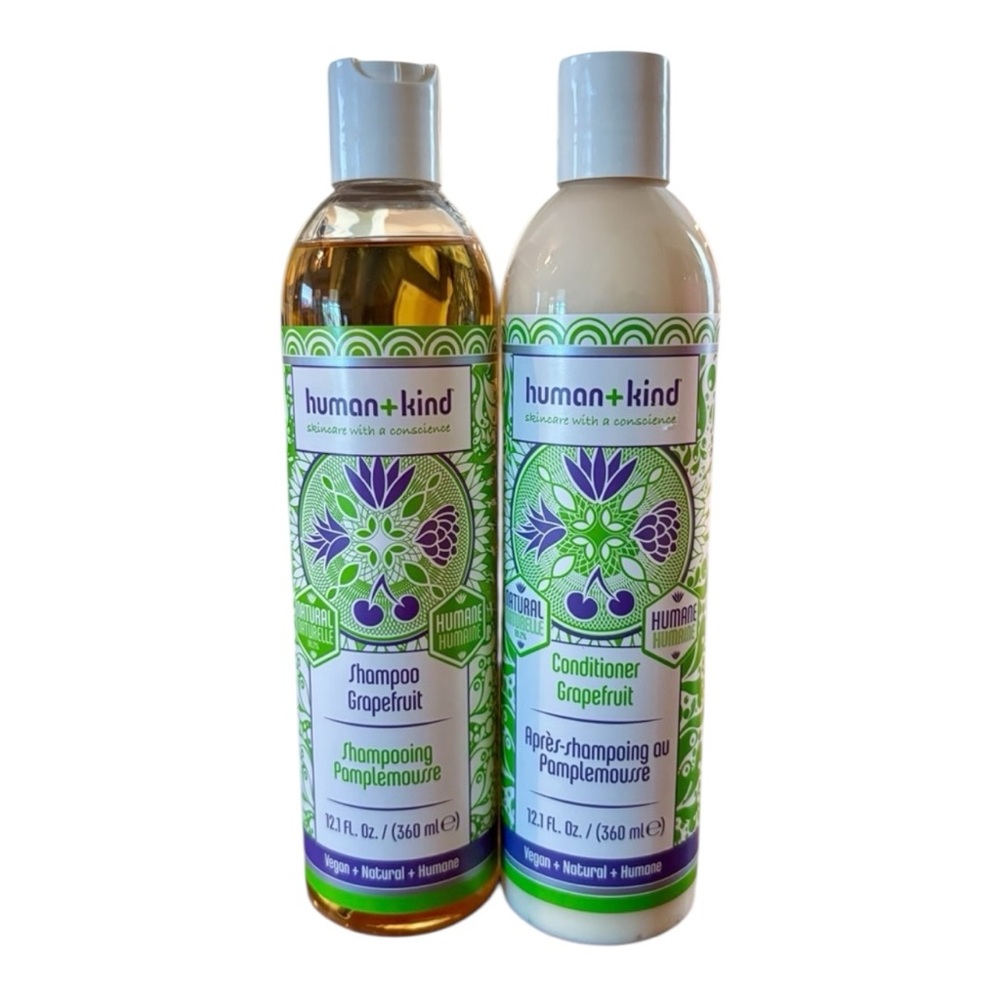 Human+kind ($48 Retail) Grapefruit Shampoo and Conditioner Set Full Size
